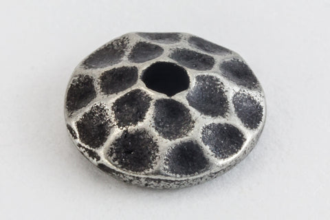 6mm Antique Silver Tierracast Pewter Hammered Bead Cap (25 Pcs) #CKB417-General Bead