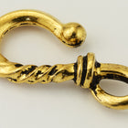 25mm Antique Gold Tierracast Pewter Twisted Hook Clasp (20 Pcs) #CK560-General Bead