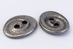 18mm Antique Pewter TierraCast Oval Swirl Button (20 Pcs) #CK639-General Bead