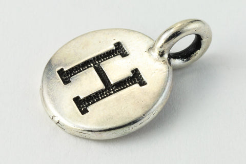 17mm Antique Silver Tierracast Pewter Letter "H" Charm #CKH252-General Bead