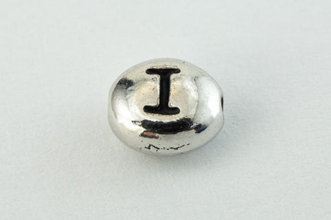 6mm x 5mm Antique Silver Tierracast Pewter Letter "I" Bead #CKI237-General Bead