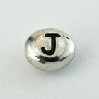 6mm x 5mm Antique Silver Tierracast Pewter Letter "J" Bead #CKJ237-General Bead