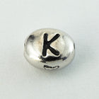6mm x 5mm Antique Silver Tierracast Pewter Letter "K" Bead #CKK237-General Bead