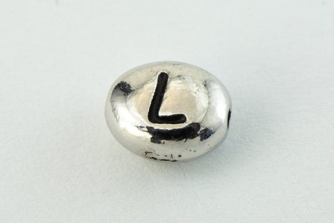 6mm x 5mm Antique Silver Tierracast Pewter Letter "L" Bead #CKL237-General Bead