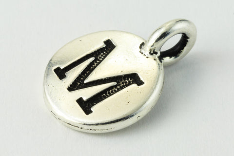 17mm Antique Silver Tierracast Pewter Letter "M" Charm #CKM252-General Bead