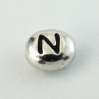6mm x 5mm Antique Silver Tierracast Pewter Letter "N" Bead #CKN237-General Bead