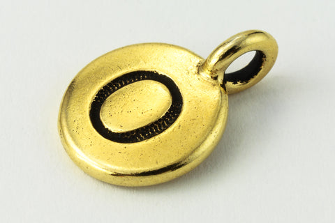 17mm Antique Gold Tierracast Pewter Letter "O" Charm #CKO251-General Bead
