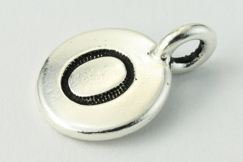 17mm Antique Silver Tierracast Pewter Letter "O" Charm #CKO252-General Bead