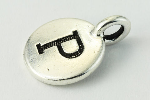17mm Antique Silver Tierracast Pewter Letter "P" Charm #CKP252-General Bead