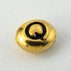 6mm x 5mm Antique Gold Tierracast Pewter Letter "Q" Bead #CKQ238-General Bead
