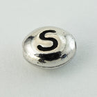 6mm x 5mm Antique Silver Tierracast Pewter Letter "S" Bead #CKS237-General Bead