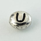 6mm x 5mm Antique Silver Tierracast Pewter Letter "U" Bead #CKU237-General Bead