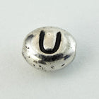 6mm x 5mm Antique Silver Tierracast Pewter Letter "U" Bead #CKU237-General Bead