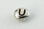 6mm x 5mm Antique Silver Tierracast Pewter Letter "U" Bead #CKU237-General Bead
