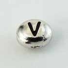 6mm x 5mm Antique Silver Tierracast Pewter Letter "V" Bead #CKV237-General Bead