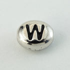 6mm x 5mm Antique Silver Tierracast Pewter Letter "W" Bead #CKW237-General Bead
