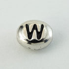 6mm x 5mm Antique Silver Tierracast Pewter Letter "W" Bead #CKW237-General Bead