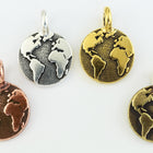 14mm Antique Silver Tierracast Pewter Earth Charm (20 Pcs) #CKA235-General Bead