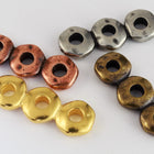 7mm x 18mm Bright Gold TierraCast 3 Hole Nugget Spacer Bar (20 Pcs) #CK483-General Bead