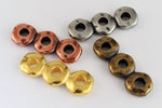 5mm x 14mm Bright Gold TierraCast 3 Hole Nugget Spacer Bar (20 Pcs) #CK484-General Bead