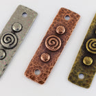 39mm Antique Pewter Tierracast Spirals & Rivets Link (10 Pcs) #CK496-General Bead