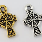 15mm Antique Gold Tierracast Celtic Cross Drop #CK565-General Bead