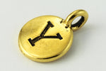 17mm Antique Gold Tierracast Pewter Letter "Y" Charm #CKY251-General Bead