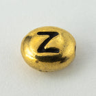 6mm x 5mm Antique Gold Tierracast Pewter Letter "Z" Bead #CKZ238-General Bead