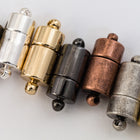 17mm x 7mm Gunmetal Magnetic Barrel Clasp #CLC186-General Bead