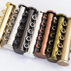 30mm x 10mm Antique Brass 5 Loop Magnetic Slide Clasp #CLE190-General Bead