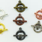 16mm Antique Brass Art Deco Toggle Clasp #CLE206-General Bead