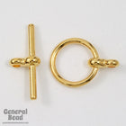 11mm Gold Simple Toggle Clasp #CLA031-General Bead