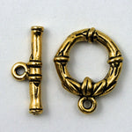 14mm Antique Gold Bamboo Toggle Clasp #CLA049-General Bead