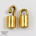 31mm Gold Tone Hook and Eye Cord End Clasp Set #CLA090-General Bead