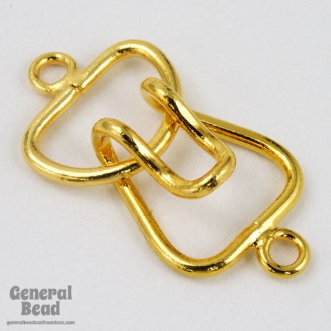 15mm Gold Tone Hook and Eye Clasp Set with 1 Loop-General Bead
