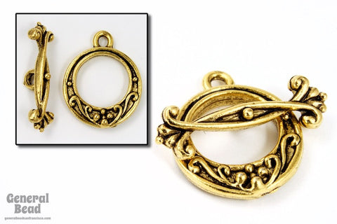 20mm Antique Gold Victorian Style Toggle Clasp #CLA119-General Bead