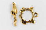 16mm Antique Gold Pewter Cat Toggle Clasp #CLA124-General Bead