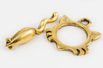 16mm Antique Gold Pewter Cat Toggle Clasp #CLA124-General Bead