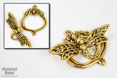 30mm Antique Gold Dragonfly Toggle Clasp #CLA125-General Bead