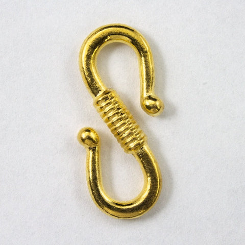 15mm Gold S Hook Clasp #CLA154-General Bead