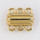 20mm x 17mm Gold 3 Loop Magnetic Clasp #CLA156-General Bead