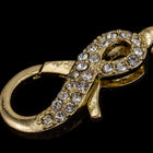 25mm x 11.5mm Bright Gold Pavé Crystal Infinity Symbol Lobster Clasp #CLA171-General Bead