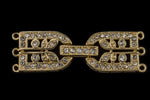 35.5mm x 11mm Bright Gold Pavé Crystal 3 Loop Buckle Clasp #CLA172-General Bead