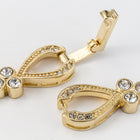 44mm x 10mm Bright Gold Pavé Crystal 1 Loop Buckle Clasp #CLA173-General Bead