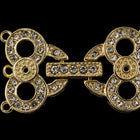 27mm x 15.5mm Bright Gold Pavé Crystal 3 Loop Buckle Clasp #CLA175-General Bead