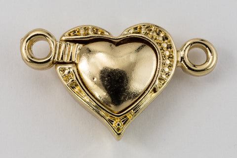 19mm Bright Gold Heart Magnetic Clasp #CLA182-General Bead