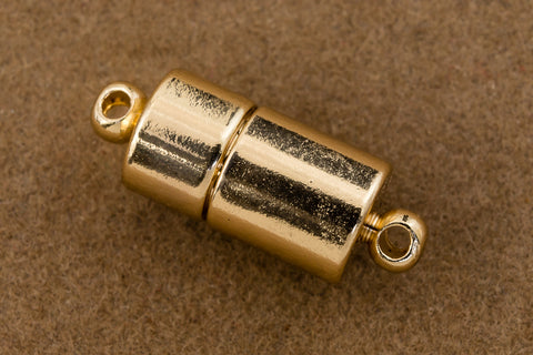 17mm x 7mm Bright Gold Magnetic Barrel Clasp #CLA186-General Bead