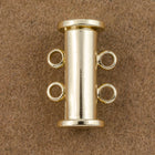 14mm x 10mm Bright Gold 2 Loop Magnetic Slide Clasp #CLA187-General Bead