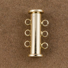 20mm x 10mm Bright Gold 3 Loop Magnetic Slide Clasp #CLA188-General Bead
