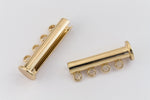 26mm x 10mm Bright Gold 4 Loop Magnetic Slide Clasp #CLA189-General Bead